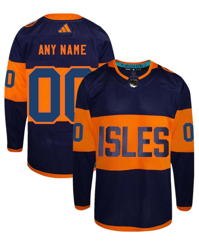 Personalized Men’s New York Islanders Navy 2024 Stadium Series Stitched Jersey
