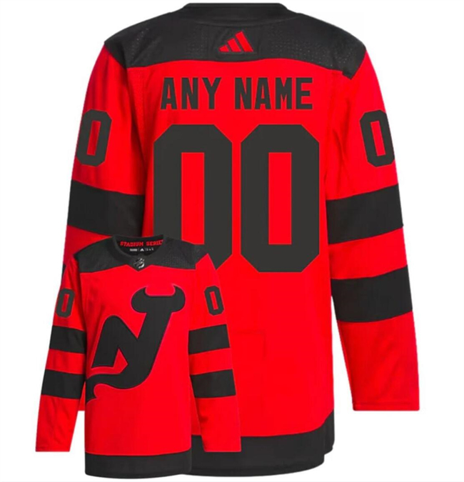 Personalized Men’s New Jersey Devils Red 2023-2024 Stadium Series Stitched Jersey