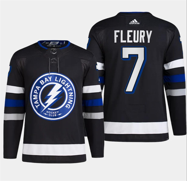 Personalized Men’s Tampa Bay Lightning #7 Haydn Fleury Black Alternate Premier Breakaway Stitched Jersey