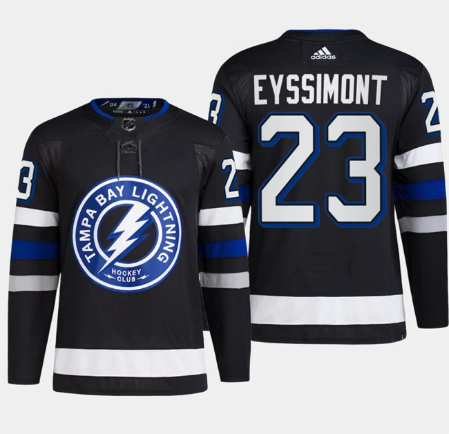 Personalized Men’s Tampa Bay Lightning #23 Michael Eyssimont Black Alternate Premier Breakaway Stitched Jersey