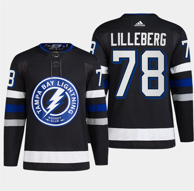 Personalized Men’s Tampa Bay Lightning #78 Emil Martinsen Lilleberg Black Alternate Premier Breakaway Stitched Jersey