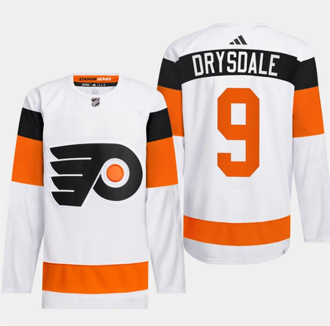 Personalized Men’s Philadelphia Flyers #9 Jamie Drysdale White 2024 Stadium Series Stitched Jersey