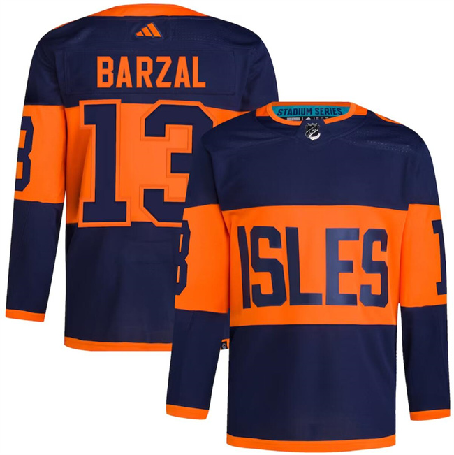 Personalized Men’s New York Islanders #13 Mathew Barzal Navy 2024 Stadium Series Stitched Jersey