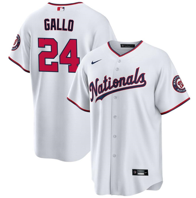 Personalized Men’s Washington Nationals #24 Joey Gallo White Cool Base Stitched Baseball Jersey