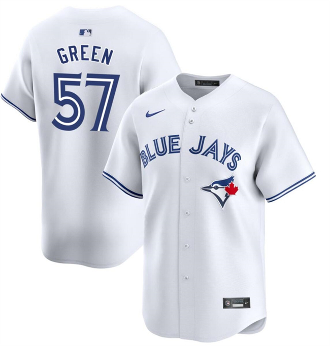 Personalized Men’s Toronto Blue Jays #57 Chad Green White Cool Base Stitched Jersey