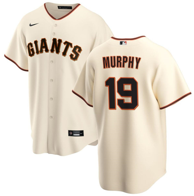 Personalized Men’s San Francisco Giants #19 Tom Murphy Cream Cool Base Stitched Jersey
