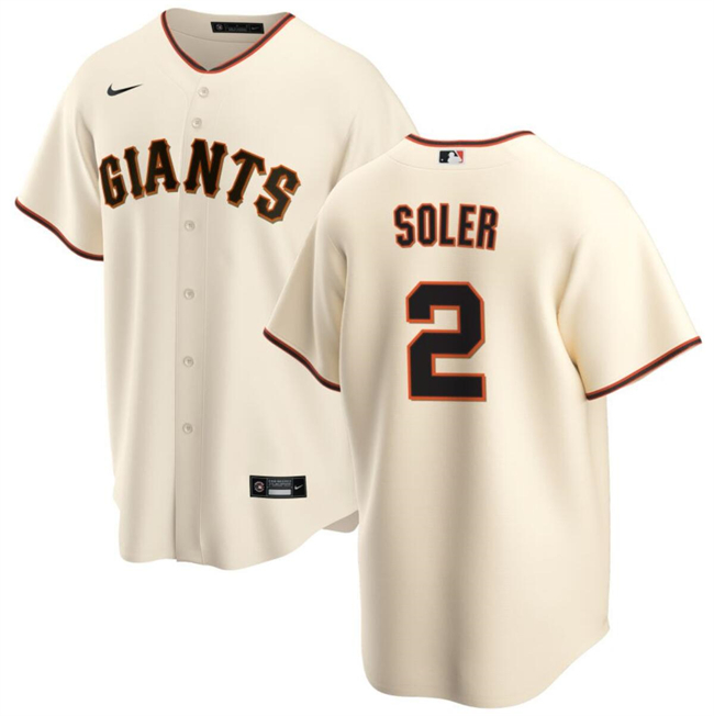 Personalized Men’s San Francisco Giants #2 Jorge Soler Cream Cool Base Stitched Jersey