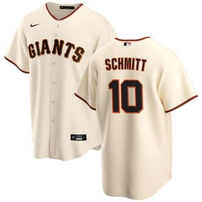 Personalized Men’s San Francisco Giants #10 Casey Schmitt Cream Cool Base Stitched Jersey
