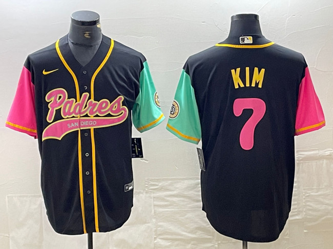 Personalized Men’s San Diego Padres #7 Ha-Seong Kim Black City Connect Cool Base Stitched Baseball Jersey