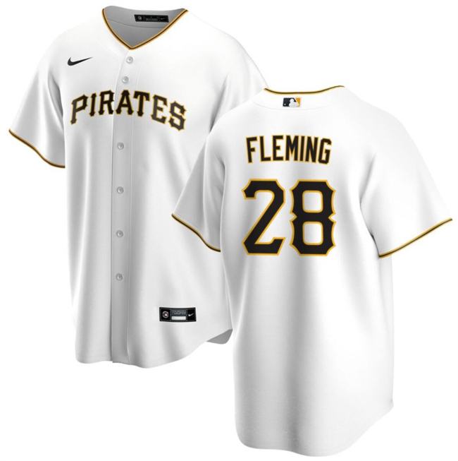 Personalized Men’s Pittsburgh Pirates #28 Josh Fleming White Cool Base Stitched Baseball Jersey