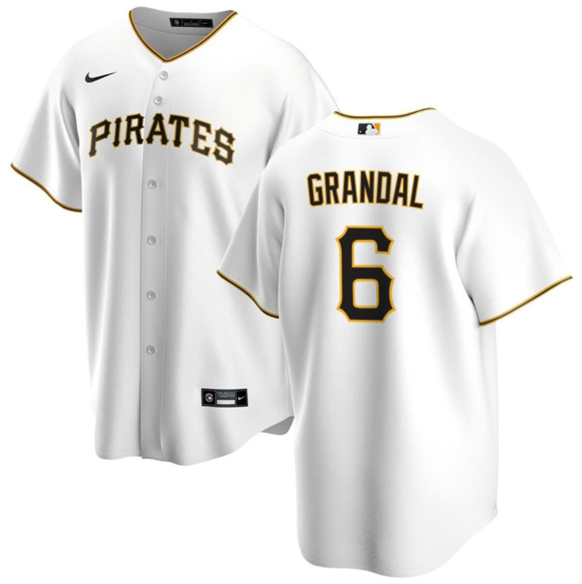Personalized Men’s Pittsburgh Pirates #6 Yasmani Grandal White Cool Base Stitched Baseball Jersey
