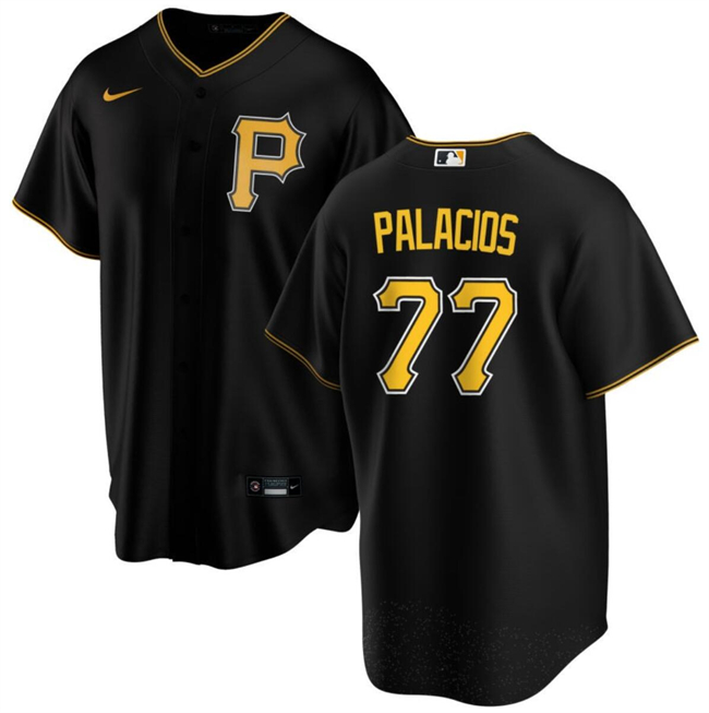 Personalized Men’s Pittsburgh Pirates #77 Joshua Palacios Black Cool Base Stitched Baseball Jersey