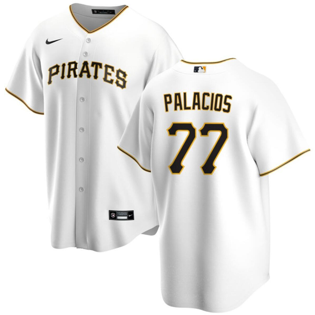 Personalized Men’s Pittsburgh Pirates #77 Joshua Palacios White Cool Base Stitched Baseball Jersey