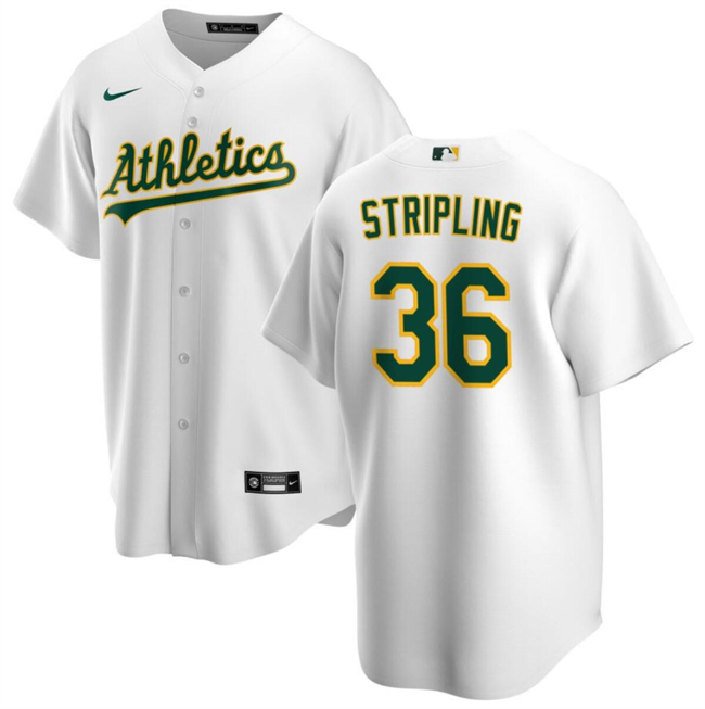 Personalized Men’s Oakland Athletics #36 Ross Stripling White Cool Base Stitched Jersey