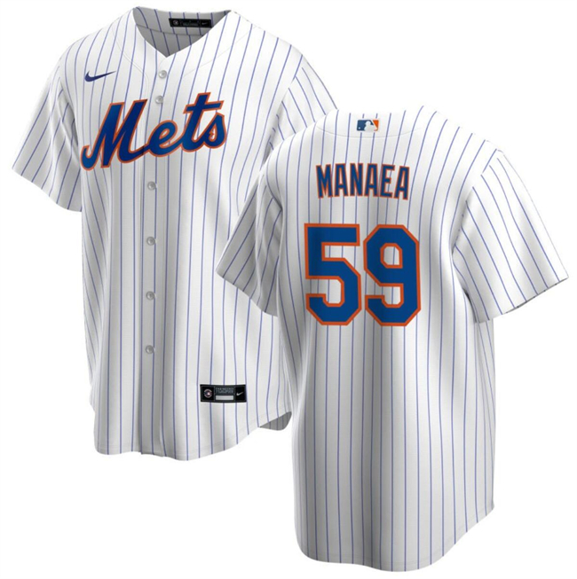 Personalized Men’s New York Mets #59 Sean Manaea White Cool Base Stitched Baseball Jersey