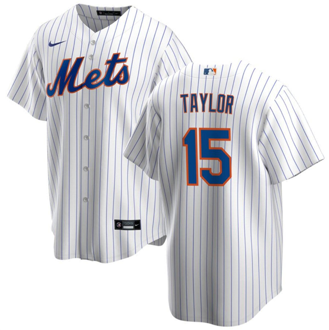 Personalized Men’s New York Mets #15 Tyrone Taylor White Cool Base Stitched Baseball Jersey
