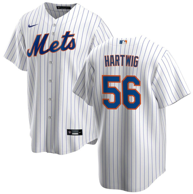 Personalized Men’s New York Mets #56 Grant Hartwig White Cool Base Stitched Baseball Jersey