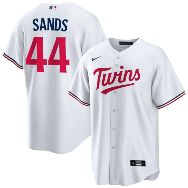Personalized Men’s Minnesota Twins #44 Cole Sands White Cool Base Stitched Baseball Jersey