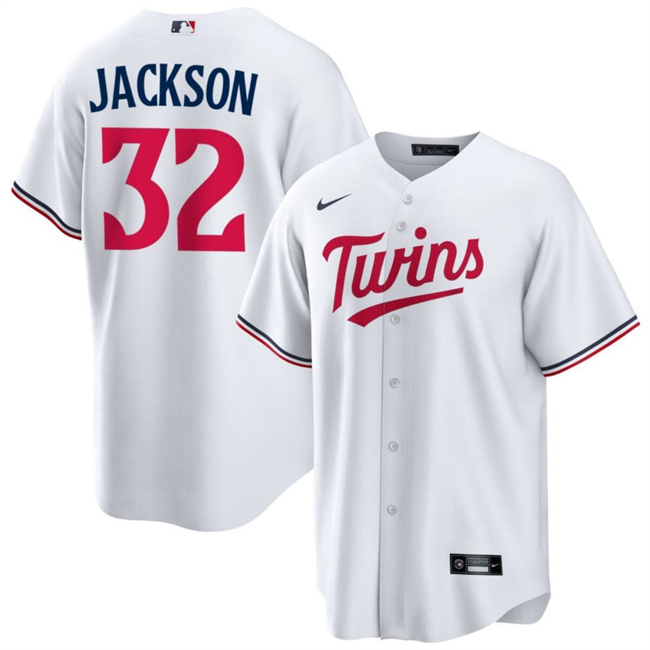 Personalized Men’s Minnesota Twins #32 Jay Jackson White Cool Base Stitched Baseball Jersey