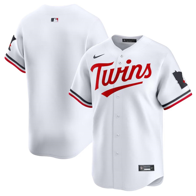 Personalized Men’s Minnesota Twins Blank White 2024 Home Limited Cool Base Stitched Baseball Jersey