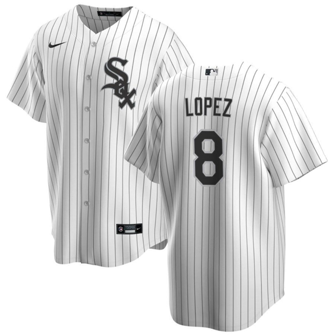 Personalized Men’s Chicago White Sox #8 Nicky Lopez White Cool Base Stitched Jersey