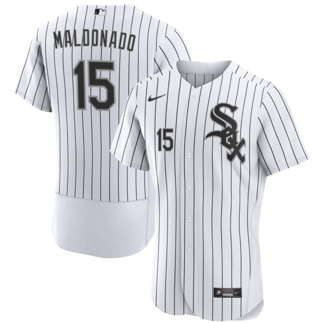 Personalized Men’s Chicago White Sox #15 Martín Maldonado White Flex Base Stitched Baseball Jersey