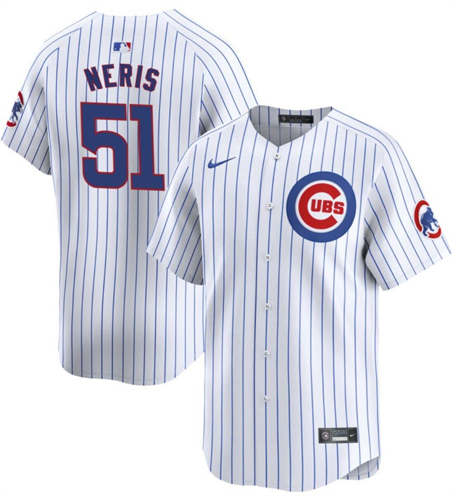 Personalized Men’s Chicago Cubs #51 Héctor Neris White Flex Base Stitched Baseball Jersey