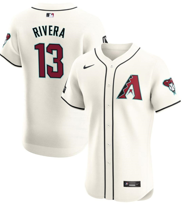 Personalized Men’s Arizona Diamondbacks #13 Emmanuel Rivera Cream Flex Base Stitched Jersey