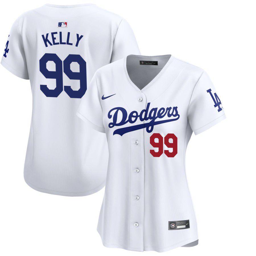 Personalized Women Los Angeles Dodgers #99 Joe Kelly Stitched Baseball White Jersey