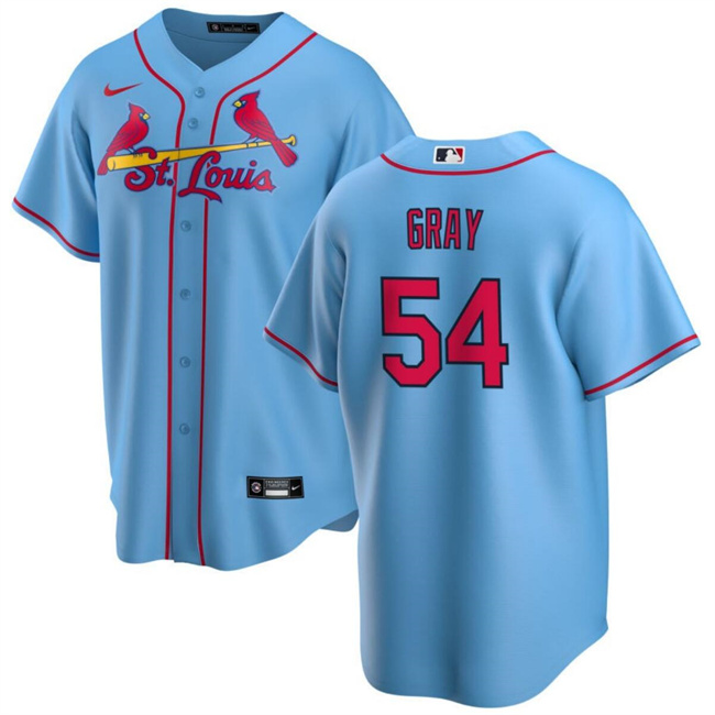 Personalized Men’s St. Louis Cardinals #54 Sonny Gray Blue Cool Base Stitched Baseball Jersey