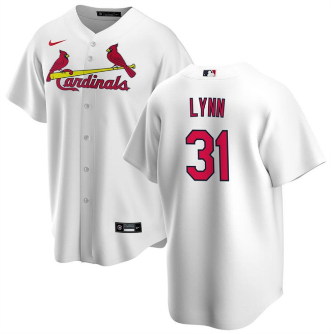 Personalized Men’s St. Louis Cardinals #31 Lance Lynn White Cool Base Stitched Baseball Jersey