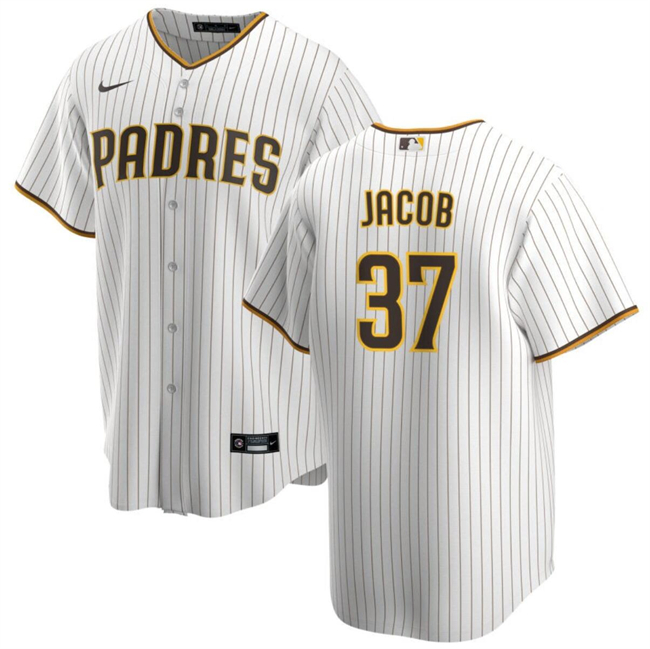 Personalized Men’s San Diego Padres #37 Alek Jacob White Cool Base Stitched Baseball Jersey