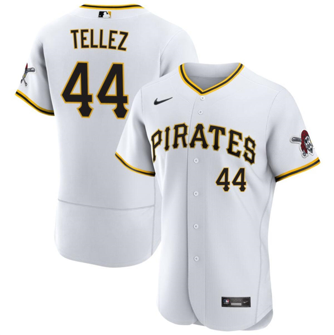 Personalized Men’s Pittsburgh Pirates #44 Rowdy Tellez White Flex Base Stitched Baseball Jersey