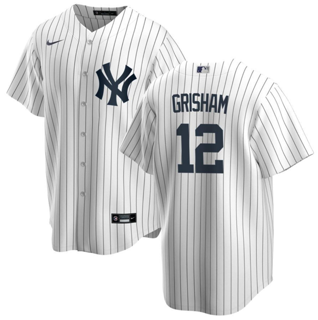 Personalized Men’s New York Yankees #12 Trent Grisham White 2024 Home Limited Cool Base Stitched Baseball Jersey
