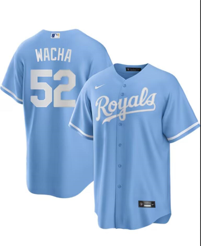 Personalized Men’s Kansas City Royals #52 Michael Wacha Light Blue Limited Cool Base Stitched
