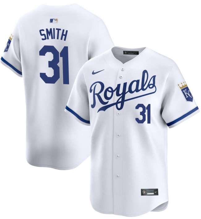 Personalized Men’s Kansas City Royals #31 Will Smith White 2024 Home Limited Cool Base Stitched Baseball Jersey