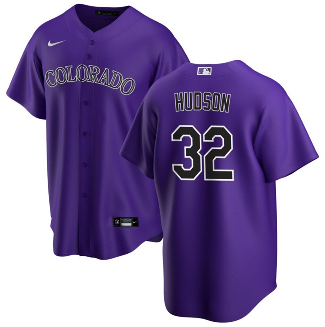 Personalized Men’s Colorado Rockies #32 Dakota Hudson Purple Cool Base Stitched Baseball Jersey