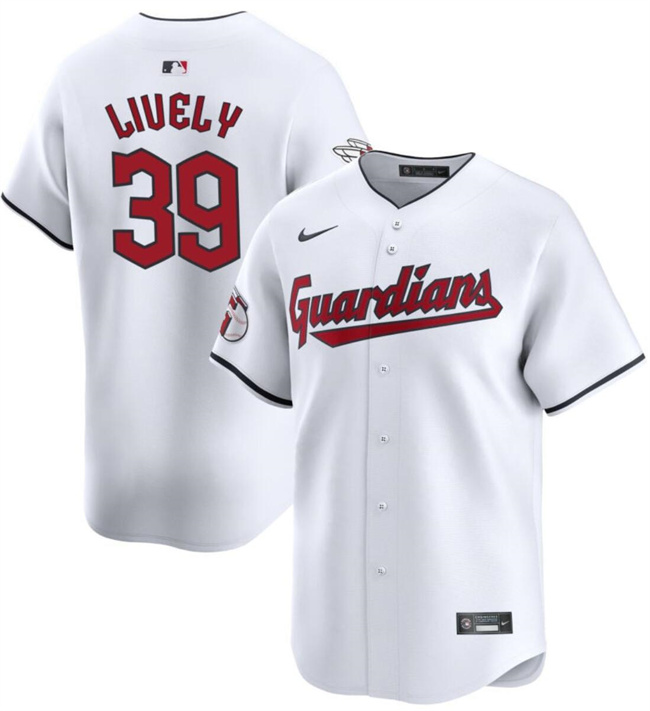 Personalized Men’s Cleveland Guardians #39 Ben Lively White Cool Base Stitched Baseball Jersey