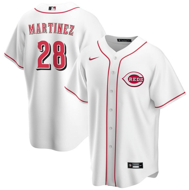 Personalized Men’s Cincinnati Reds #28 Nick Martinez White Cool Base Stitched Baseball Jersey