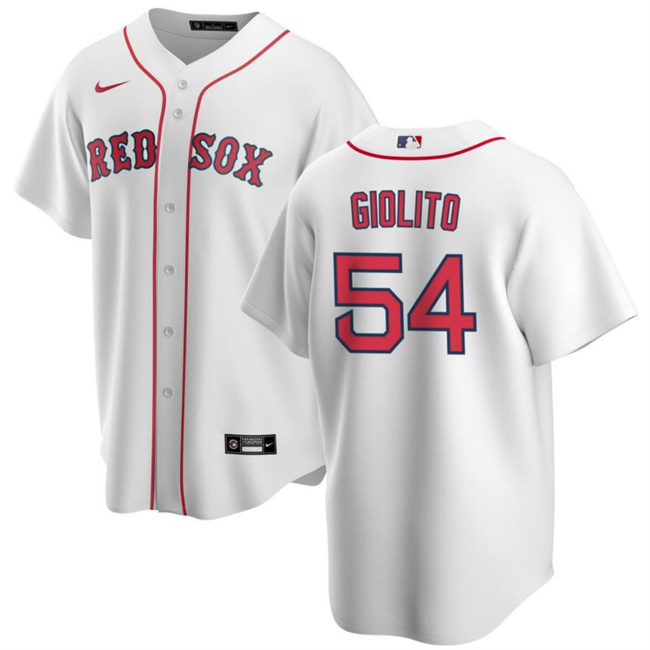 Personalized Men’s Boston Red Sox #54 Lucas Giolito White Cool Base Stitched Baseball Jersey