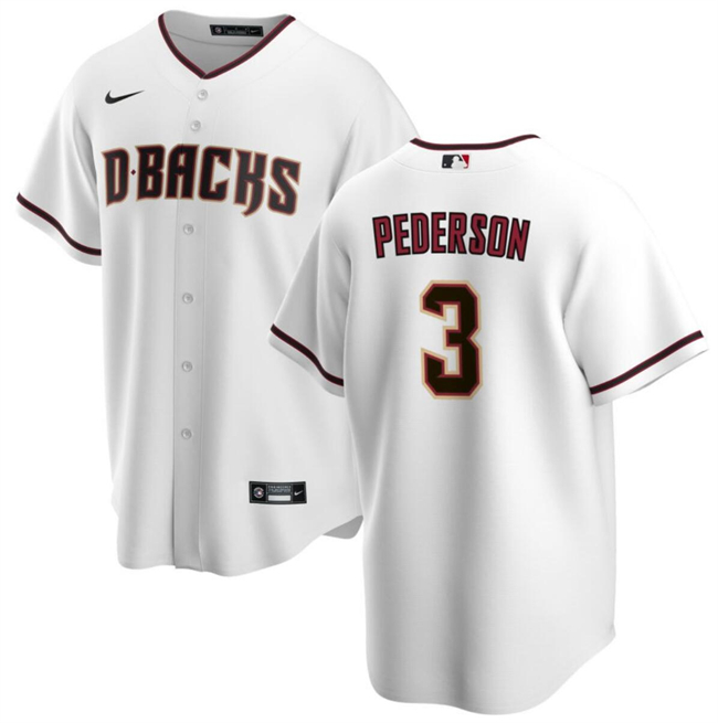 Personalized Men’s Arizona Diamondbacks #3 Joc Pederson White Cool Base Stitched Baseball Jersey