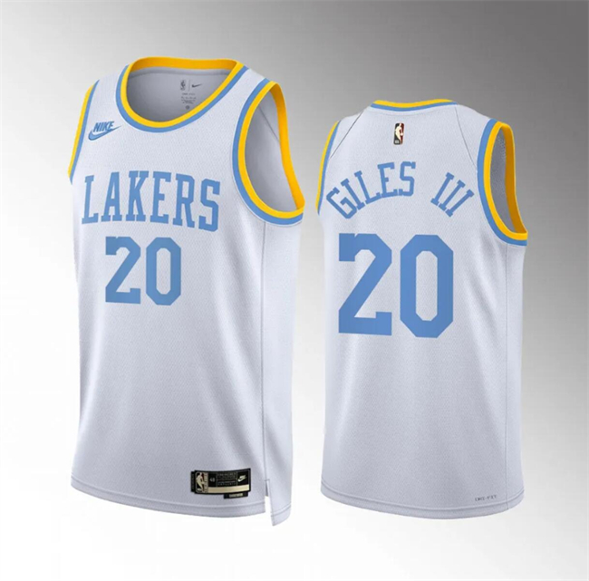 Personalized Men’s Los Angeles Lakers #20 Harry Giles Iii White Classic Edition Stitched Basketball Jersey