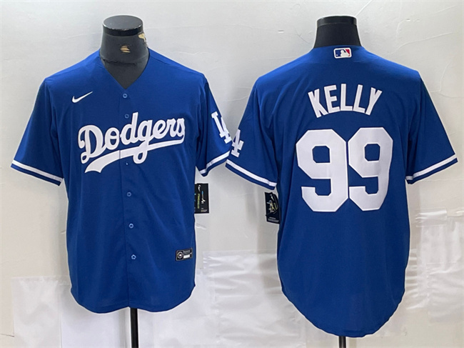 Personalized Men’s Los Angeles Dodgers #99 Joe Kelly Blue Cool Base Stitched Baseball Jersey