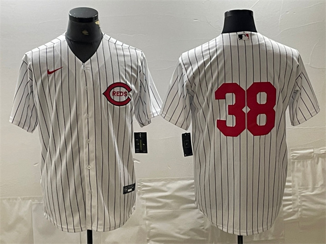 Personalized Men’s Cincinnati Reds #38 Jose Barrero White Field Of Dreams Stitched Baseball Jersey