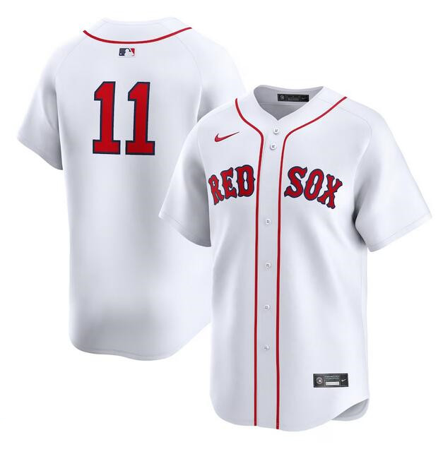 Personalized Men’s Boston Red Sox #11 Rafael Devers White 2024 Home Limited Cool Base Stitched Baseball Jersey