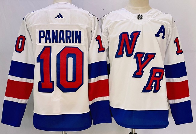 Personalized Men’s New York Rangers #10 Artemi Panarin White 2023-2024 Stadium Series Stitched Jersey