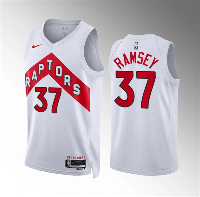 Personalized Men’s Toronto Raptors #37 Jahmi’us Ramsey White Association Edition Stitched Basketball Jersey