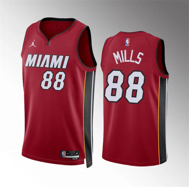 Personalized Men’s Miami Heat #88 Patrick Mills Red Statement Edition Stitched Basketball Jersey