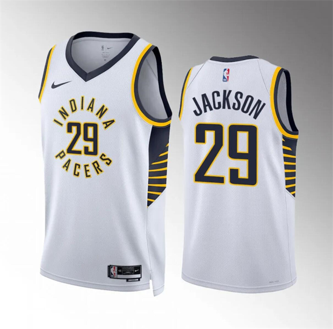 Personalized Men’s Indiana Pacers #29 Quenton Jackson White Association Edition Stitched Basketball Jersey