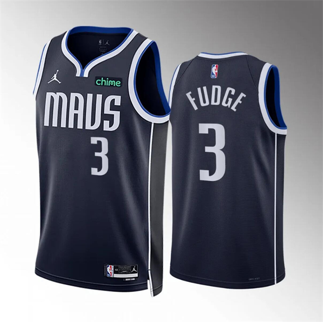 Personalized Men’s Dallas Mavericks #3 Alex Fudge Navy Statement Edition Stitched Basketball Jersey
